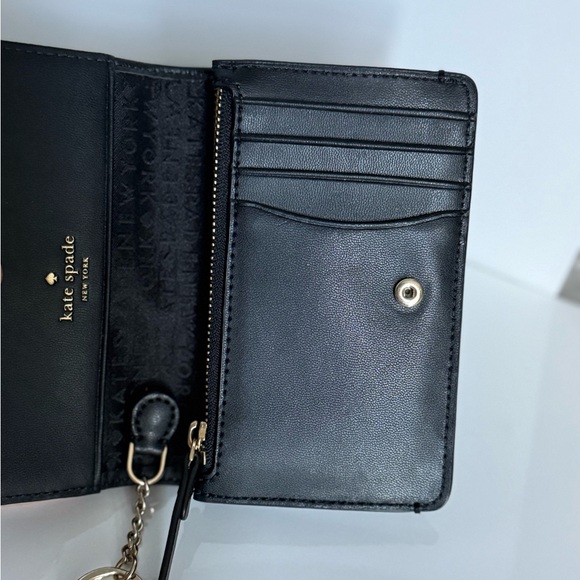 Kate Spade Small Bifold Black Keychain Wallet - Picture 4 of 12